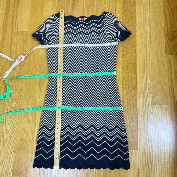 Tory Burch Sweater Dress Merino Wool Knit Short Sleeve Gray (S) - Picture 6 of 6